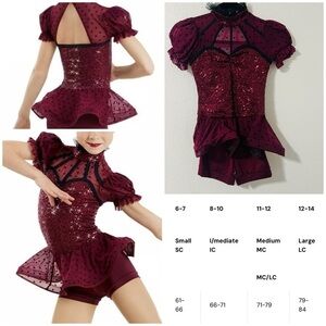 Weissman Showtime MC Medium (11-12) Hung Up Dance Costume 10877 Ballet Skating